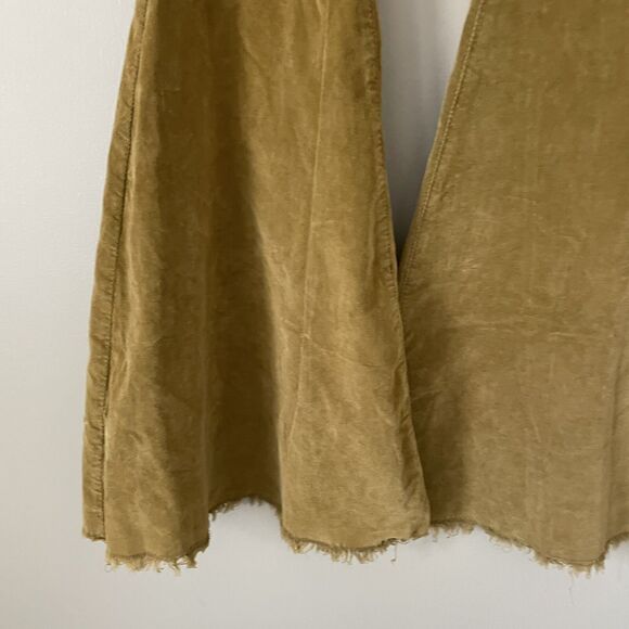 Free People Size 28 Brown Corduroy Flare Pants Super Wide Leg - Picture 2 of 6
